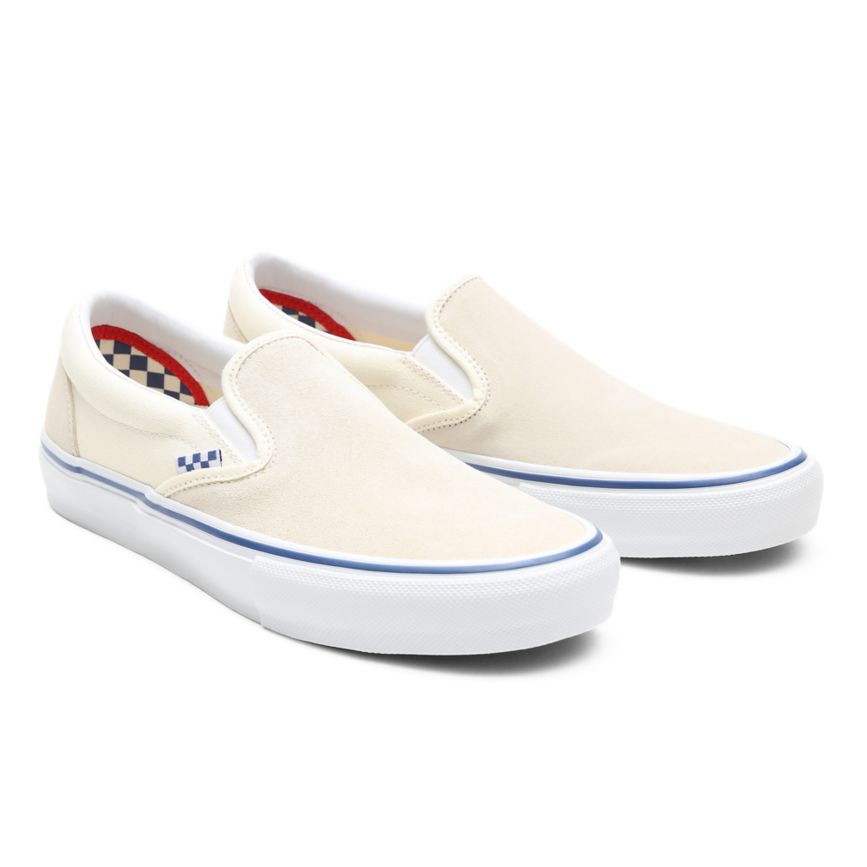 Men's Vans Skate Slip-On Shoes India Online - White [RD5721389]